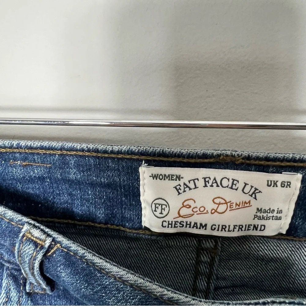 NEW Fat Face Chesham Girlfriend Jeans Denim High Rise Size 2 - Picture 10 of 16